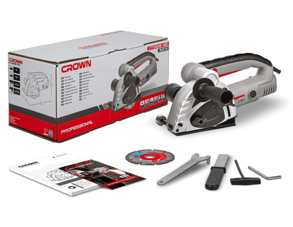 CROWN CT13525-125 – Scanalatore Professionale 1500W per Disco 125mm